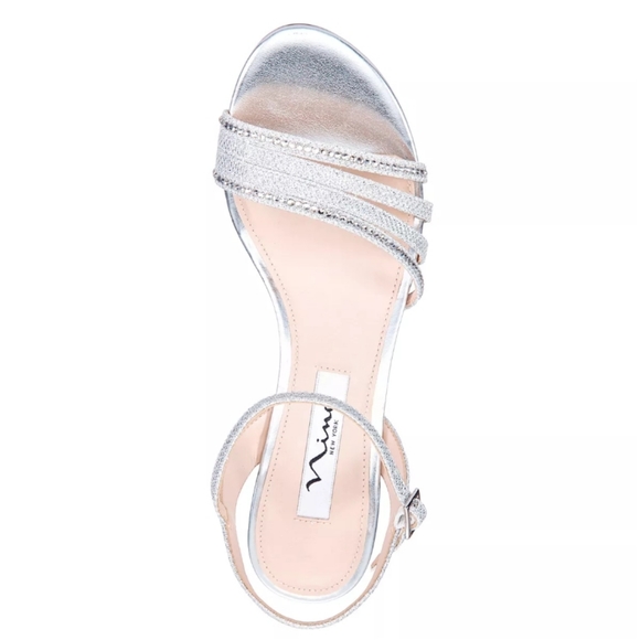 Nina Nelena Evening Sandals Silver 6 - Picture 3 of 8